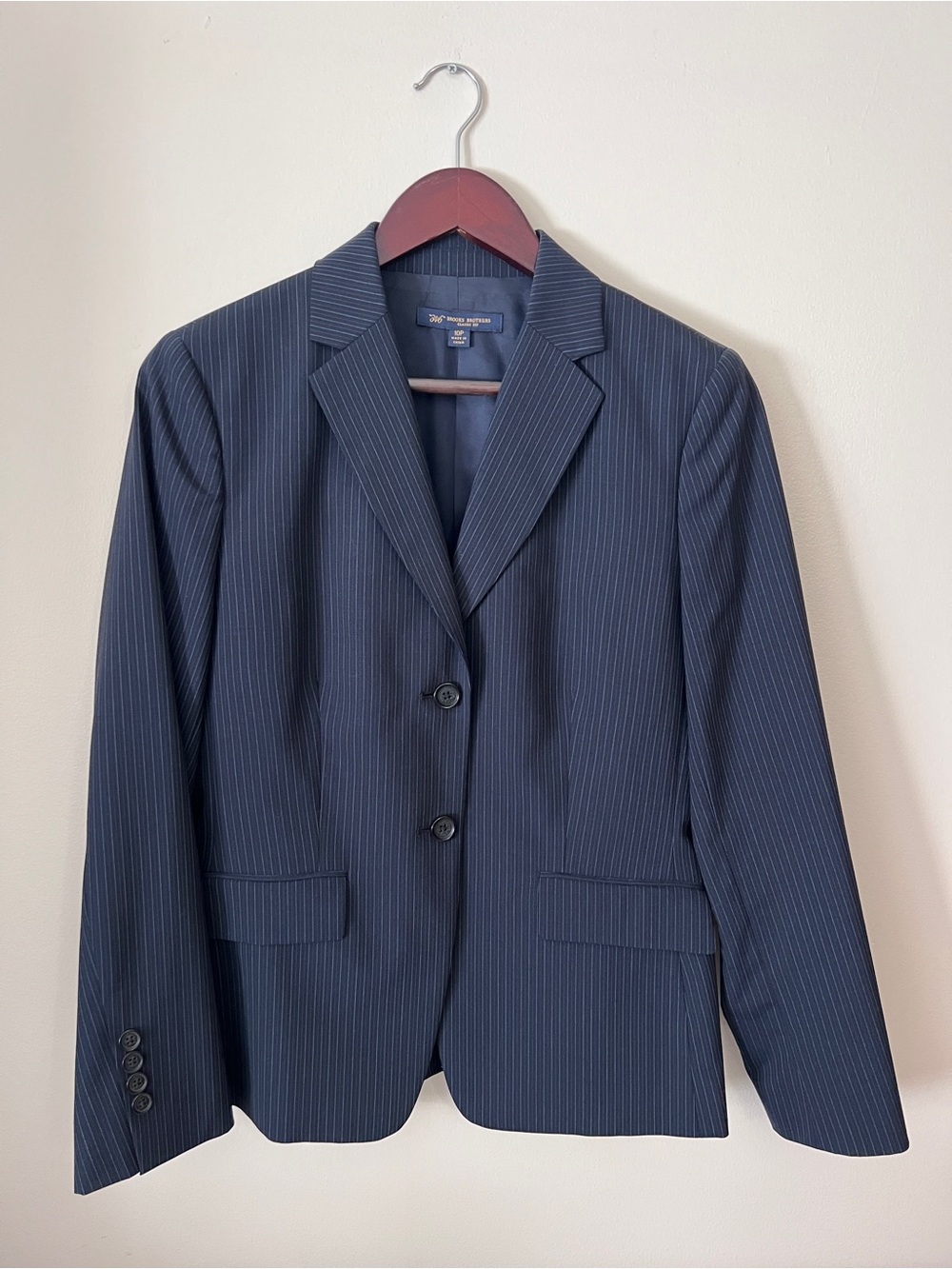 Brooks Brothers Navy Blue Pinstripe Blazer